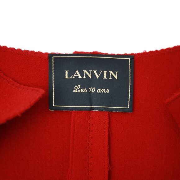 Lanvin Open Peplum Blazer in Red Wool - Picture 4 of 5